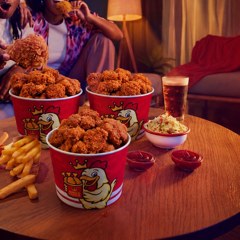 Balde de frango King's Chicken pronto para pedir